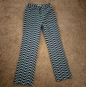 Like- New Condition Red Berry Wave Pattern Pants Blue Size Small